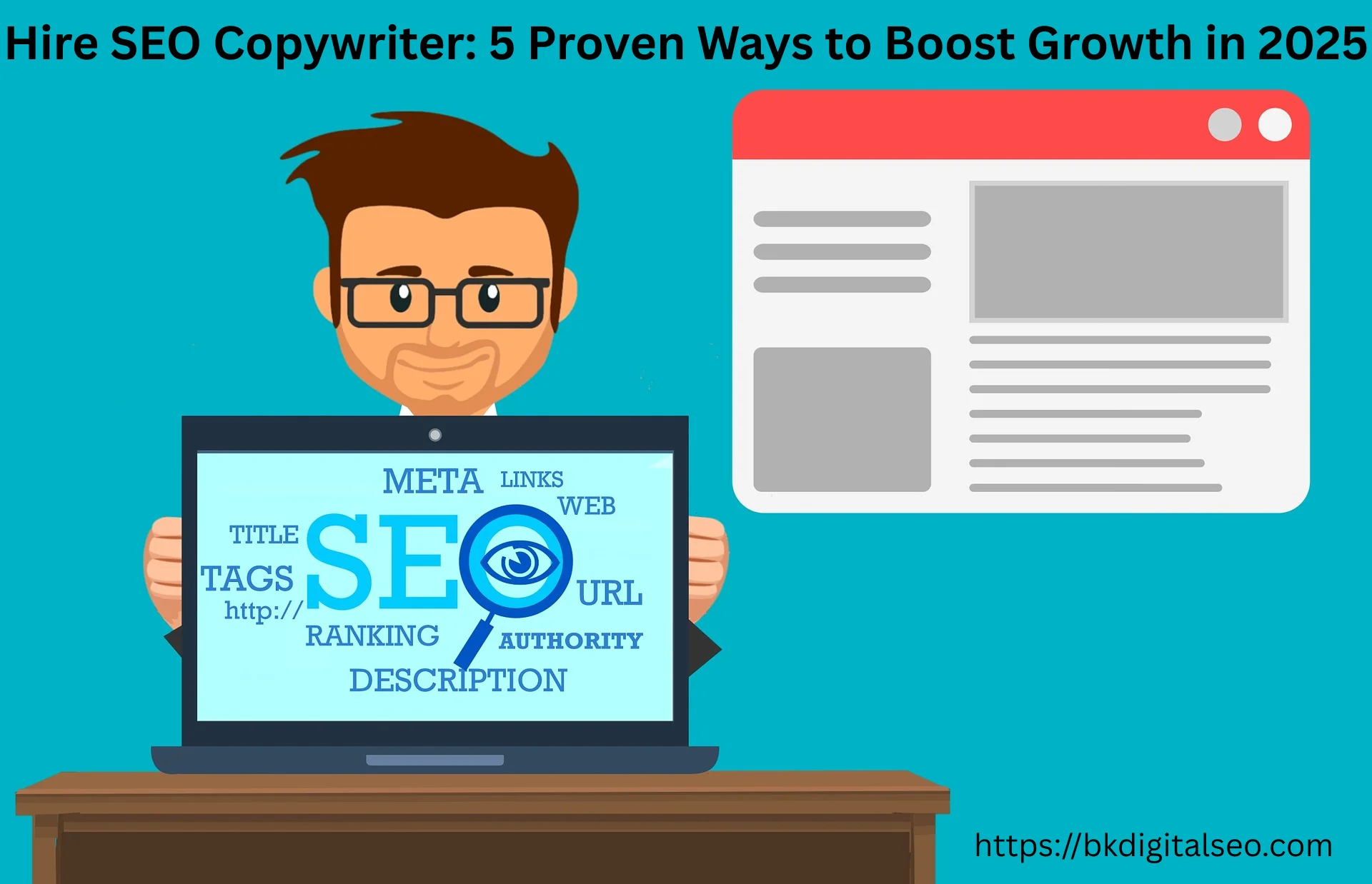 Hire SEO copywriter to improve website ranking and conversions.